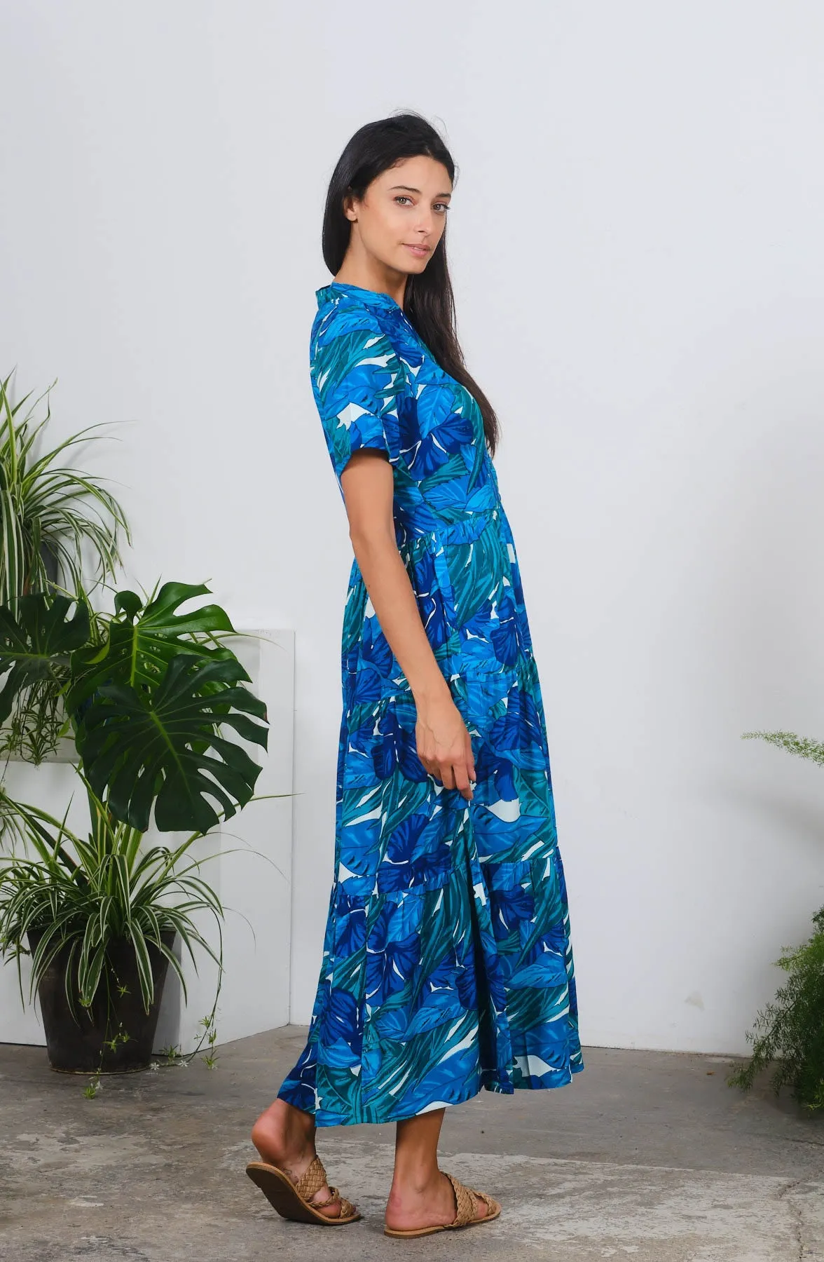 Maxi Dress in Tropical Print