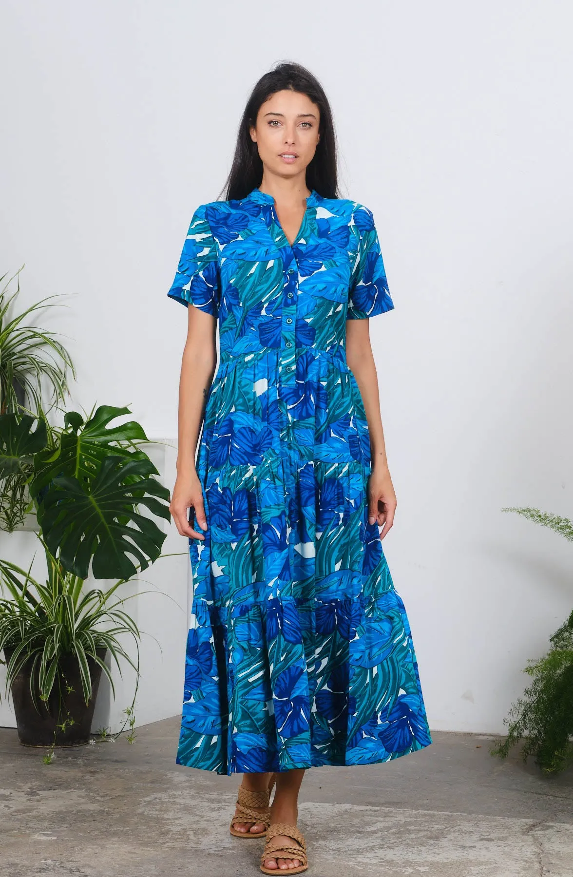 Maxi Dress in Tropical Print