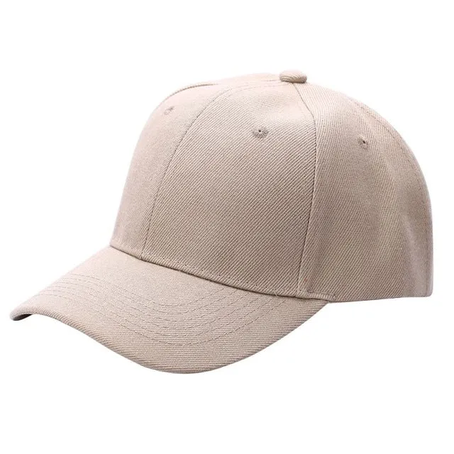 Men Women Plain Baseball Cap Unisex Curved Visor Hat Hip-Hop Adjustable Peaked Hat Visor Caps Solid