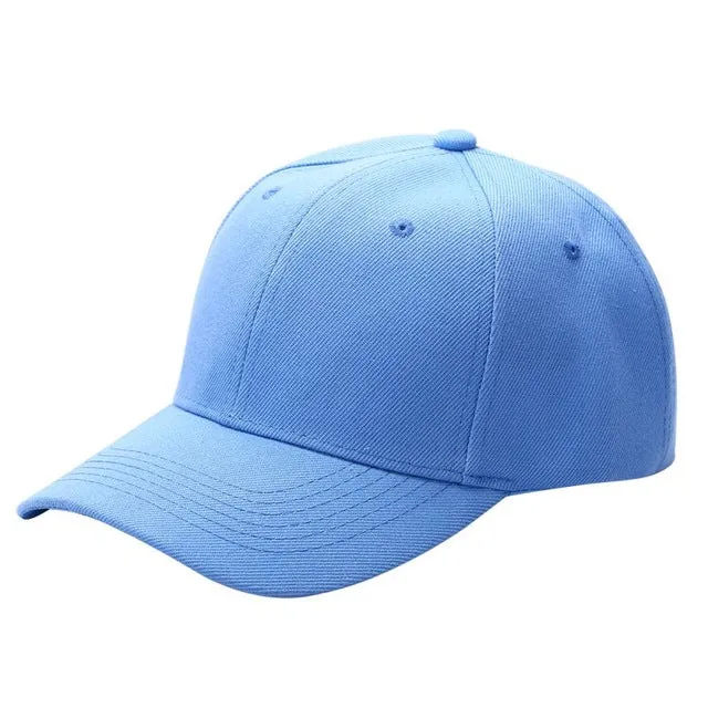 Men Women Plain Baseball Cap Unisex Curved Visor Hat Hip-Hop Adjustable Peaked Hat Visor Caps Solid