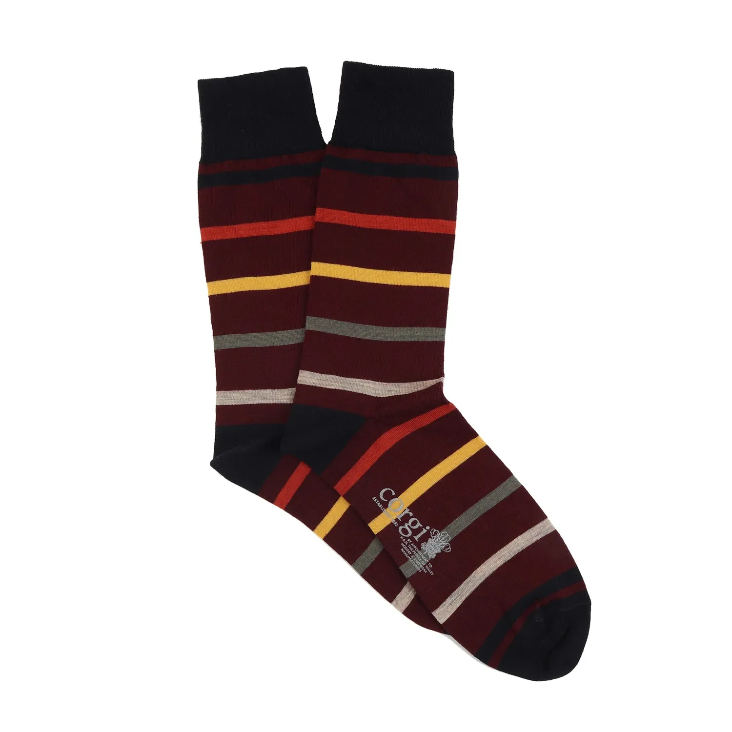 Men's Archie Stripe Merino Wool Socks