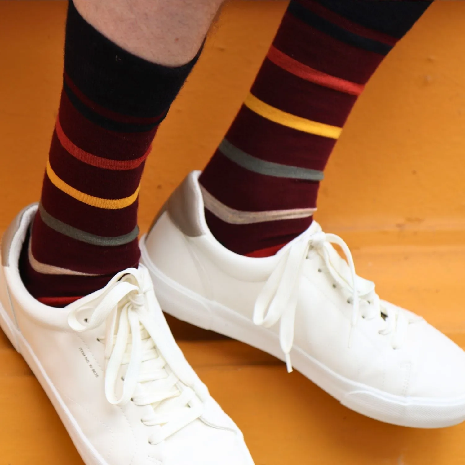 Men's Archie Stripe Merino Wool Socks