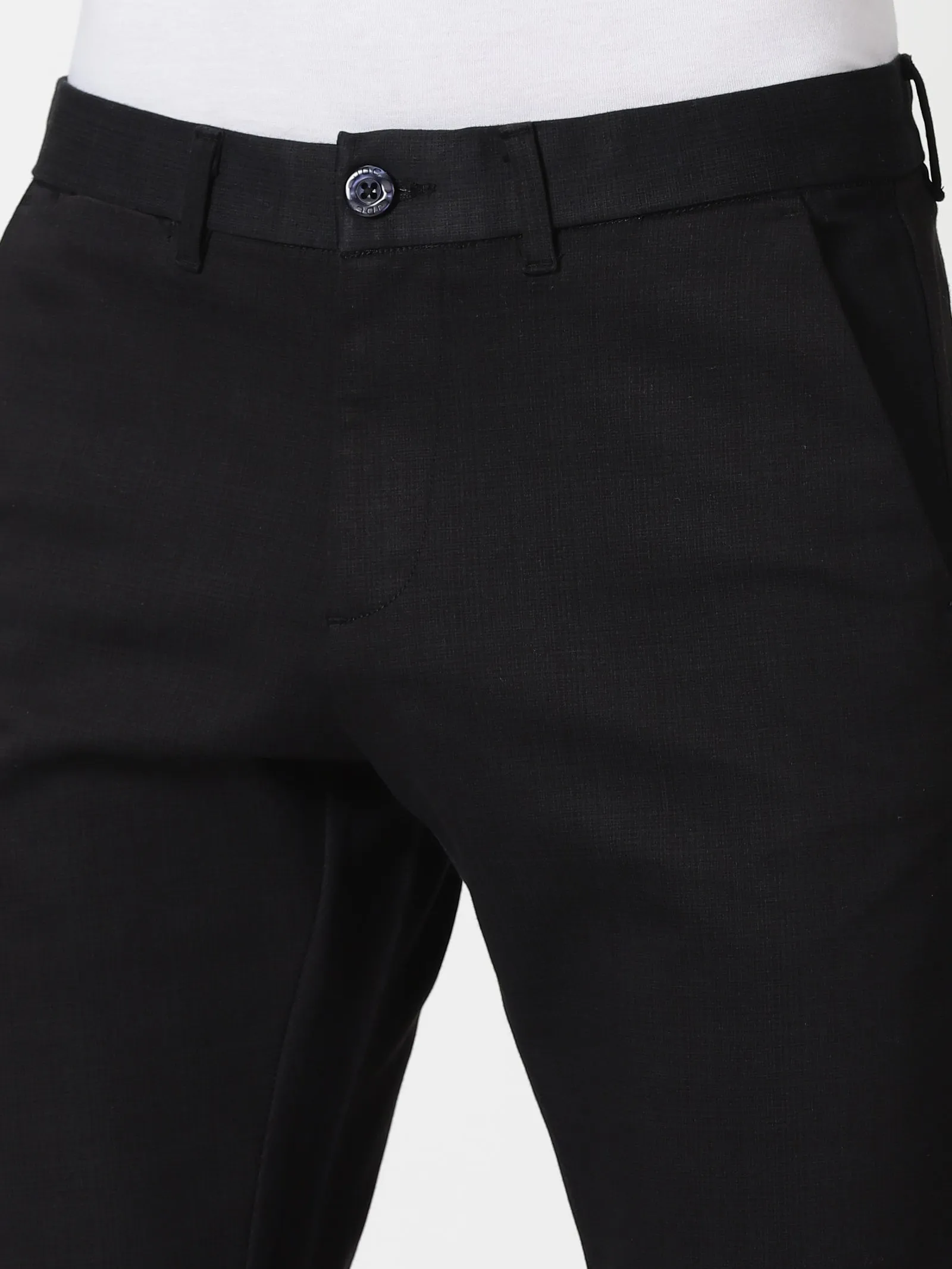 MEN'S BLACK PRINT JASON FIT TROUSER