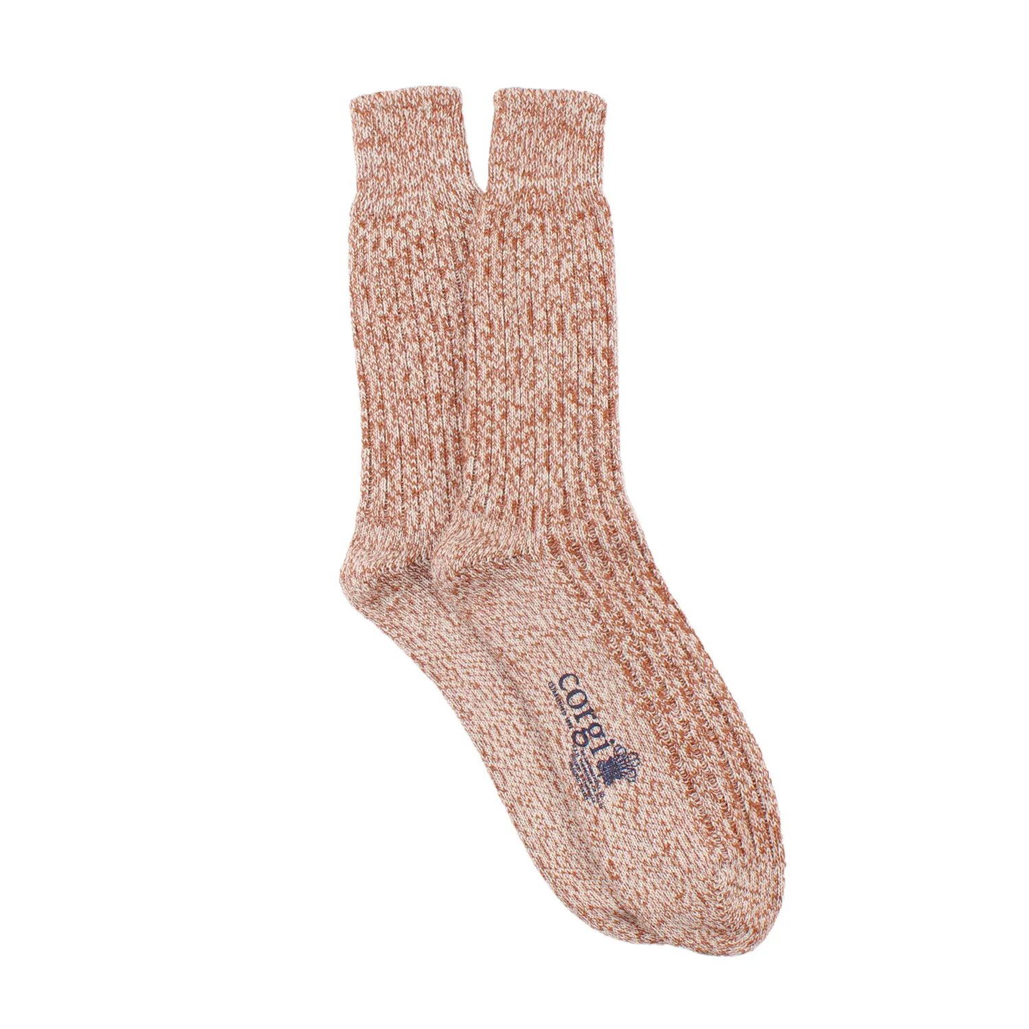 Men's Brown Marl Wool & Cotton Socks