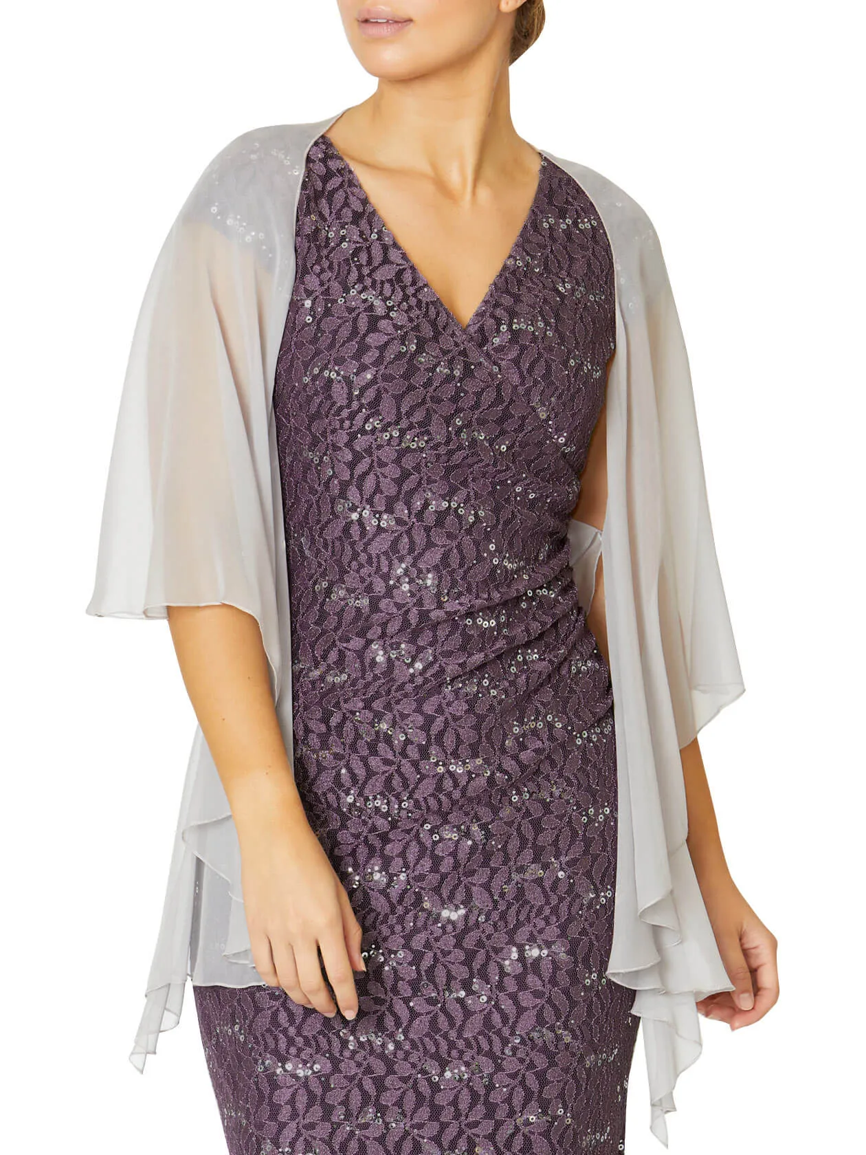 Misty Lilac Silk Shrug