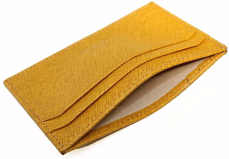 Mustard Yellow leather Card Holder