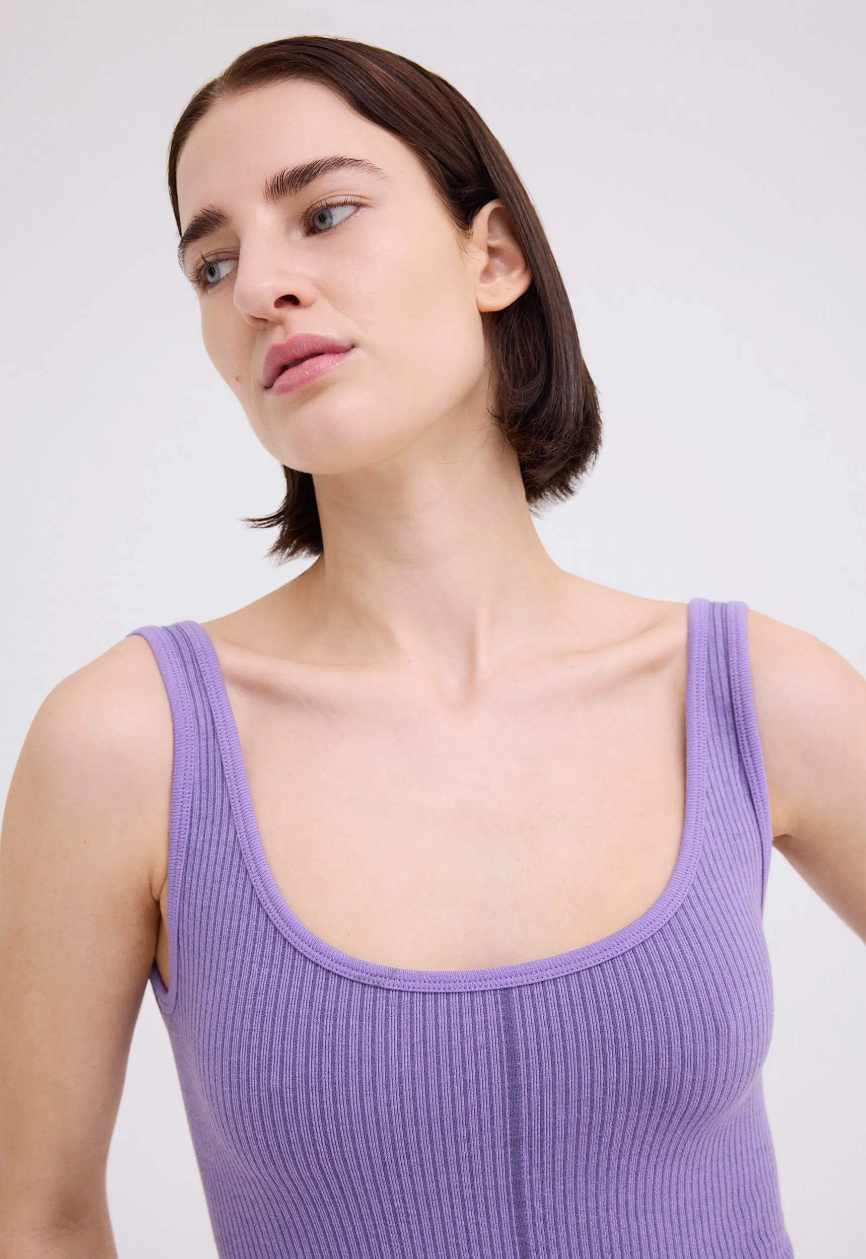 NAGNATA Classic Wool Bodysuit - Iris Purple