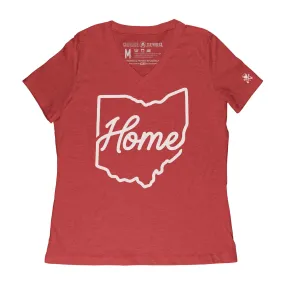 Ohio Home Monoline - Womens Relaxed Fit VNeck T-Shirt