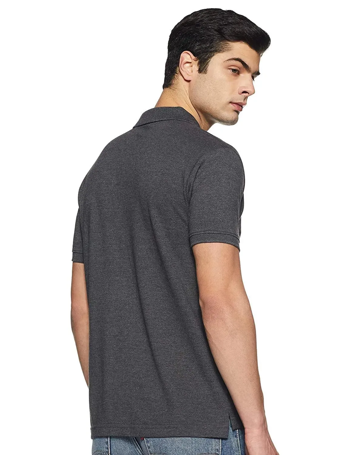 ONN Men's Cotton Polo T-Shirt (Pack of 2) in Solid Black Melange-Mustard colours