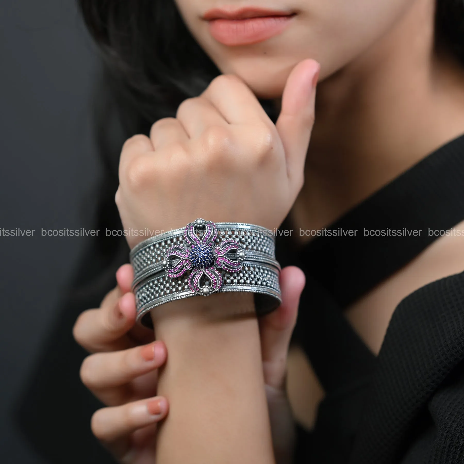 Oxidized Bangle - 1581 - Size 2.5