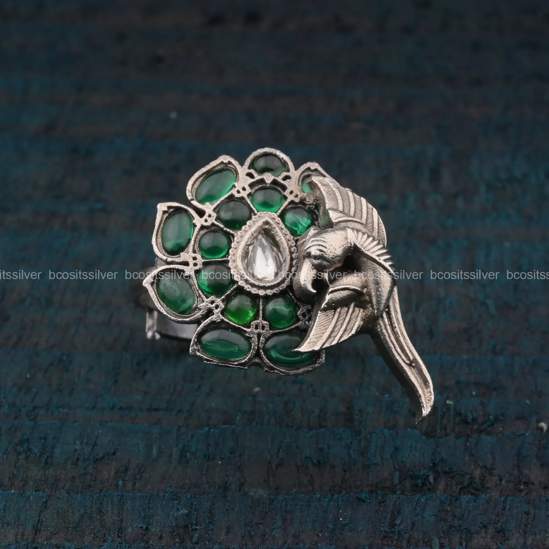 Oxidized Diwali Finger Ring - 1586