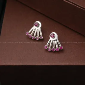 Oxidized Rani Earrings - 1718