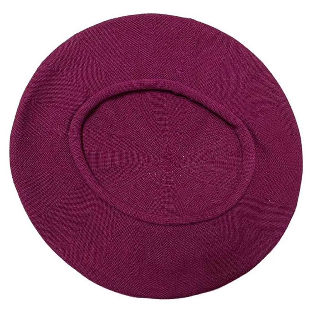 *Parkhurst 11-1/2 Inch Diameter Cotton Knit Beret, Style#30017