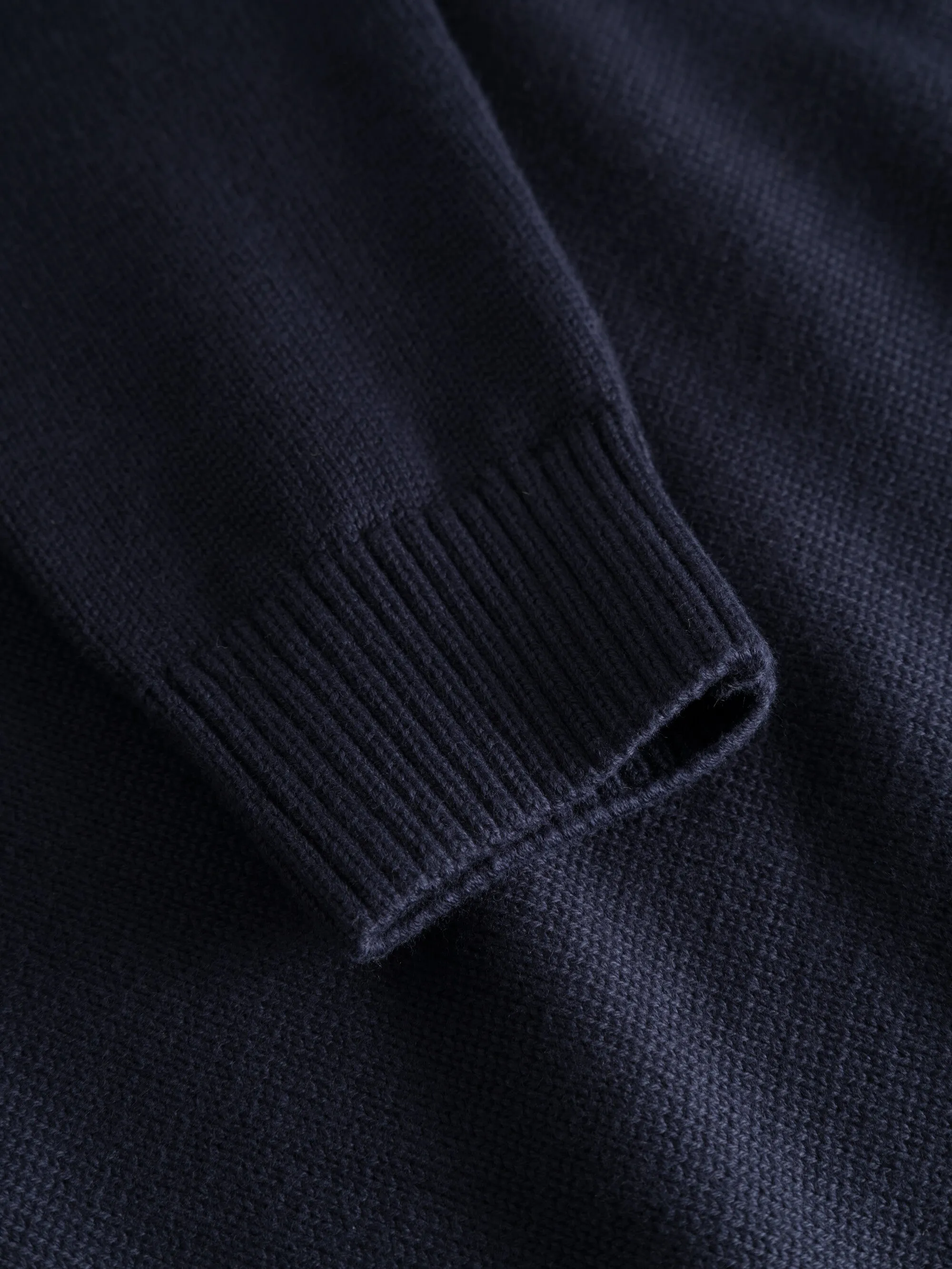 Plain knitted crew neck - Night Sky