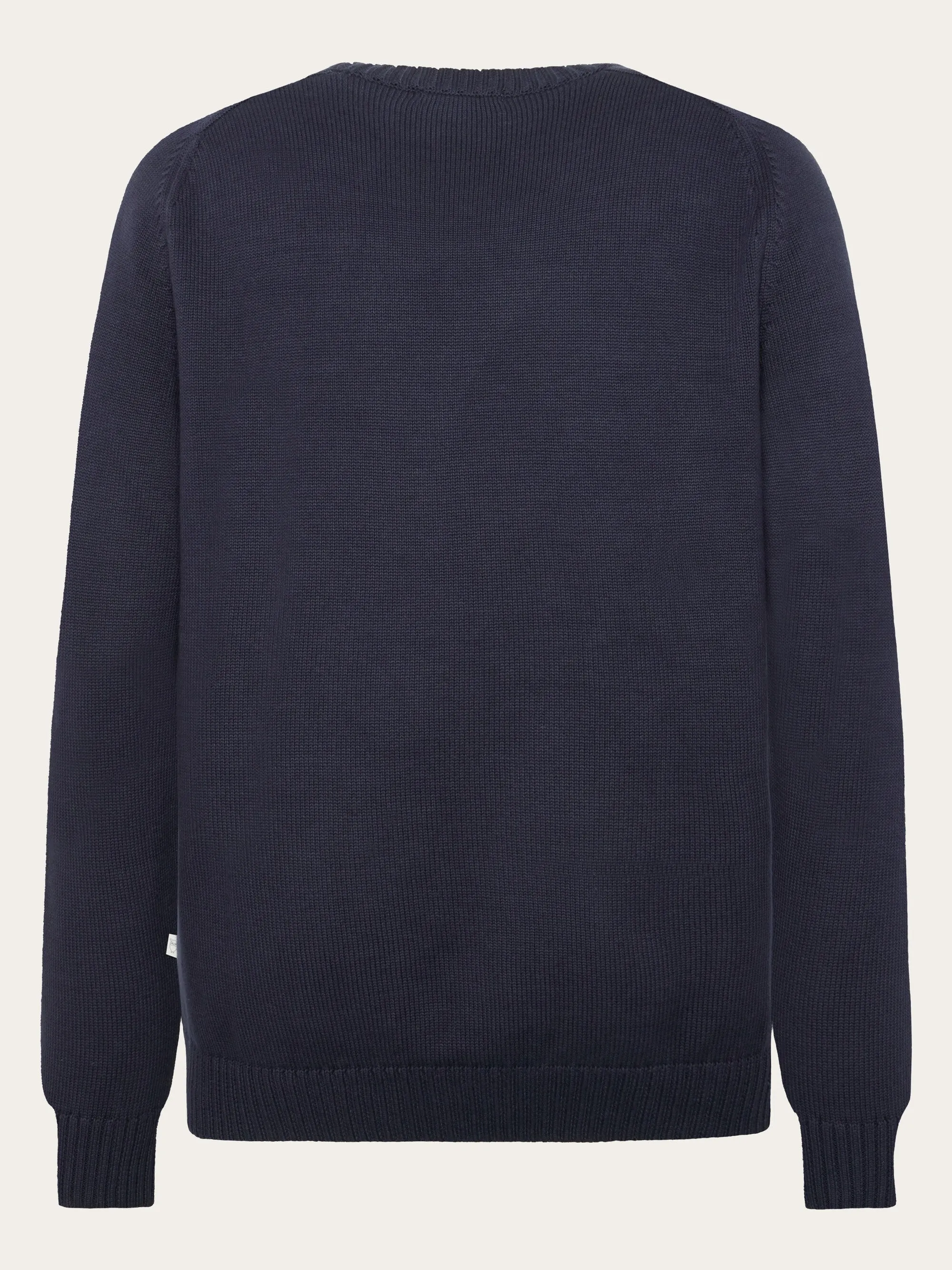 Plain knitted crew neck - Night Sky