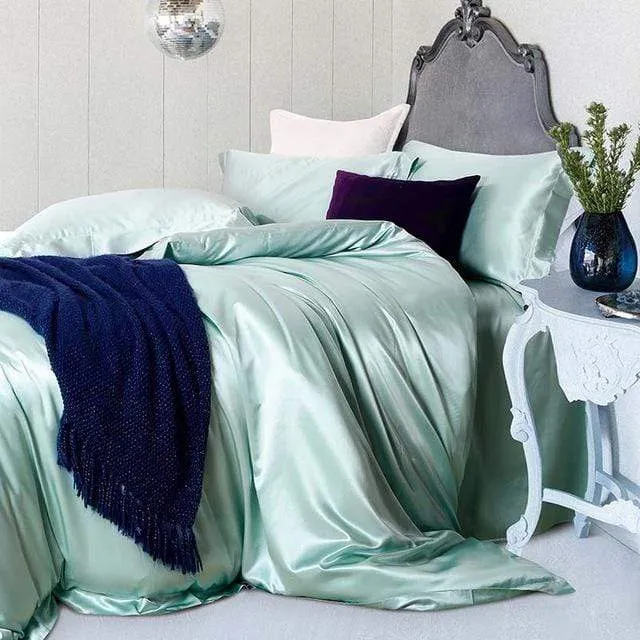 Satin 100% Pure Mulberry Silk Bedding Sets Duvet Cover