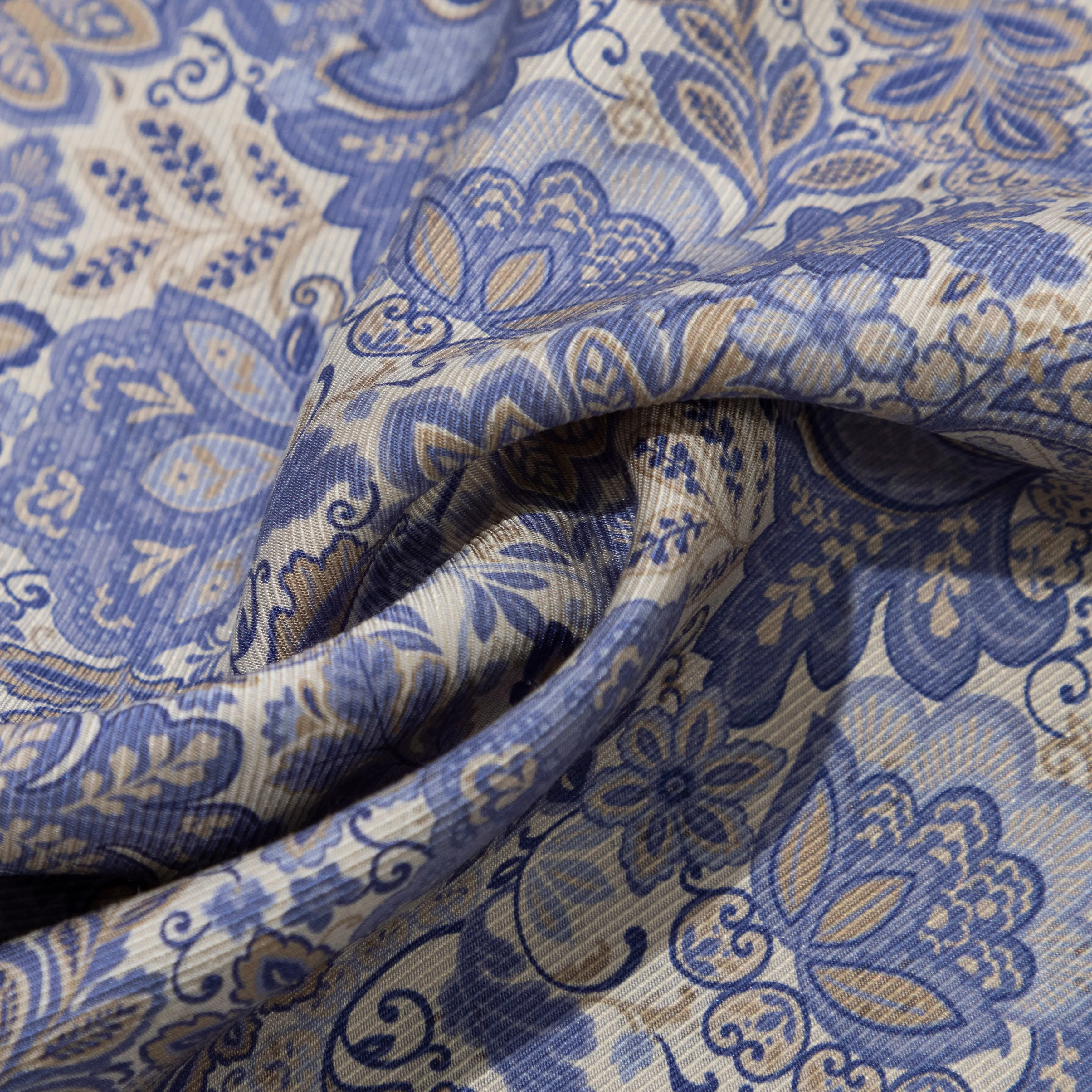 Silk Paisley/Medallion Double Face Pocket Square