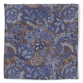 Silk Paisley/Medallion Double Face Pocket Square