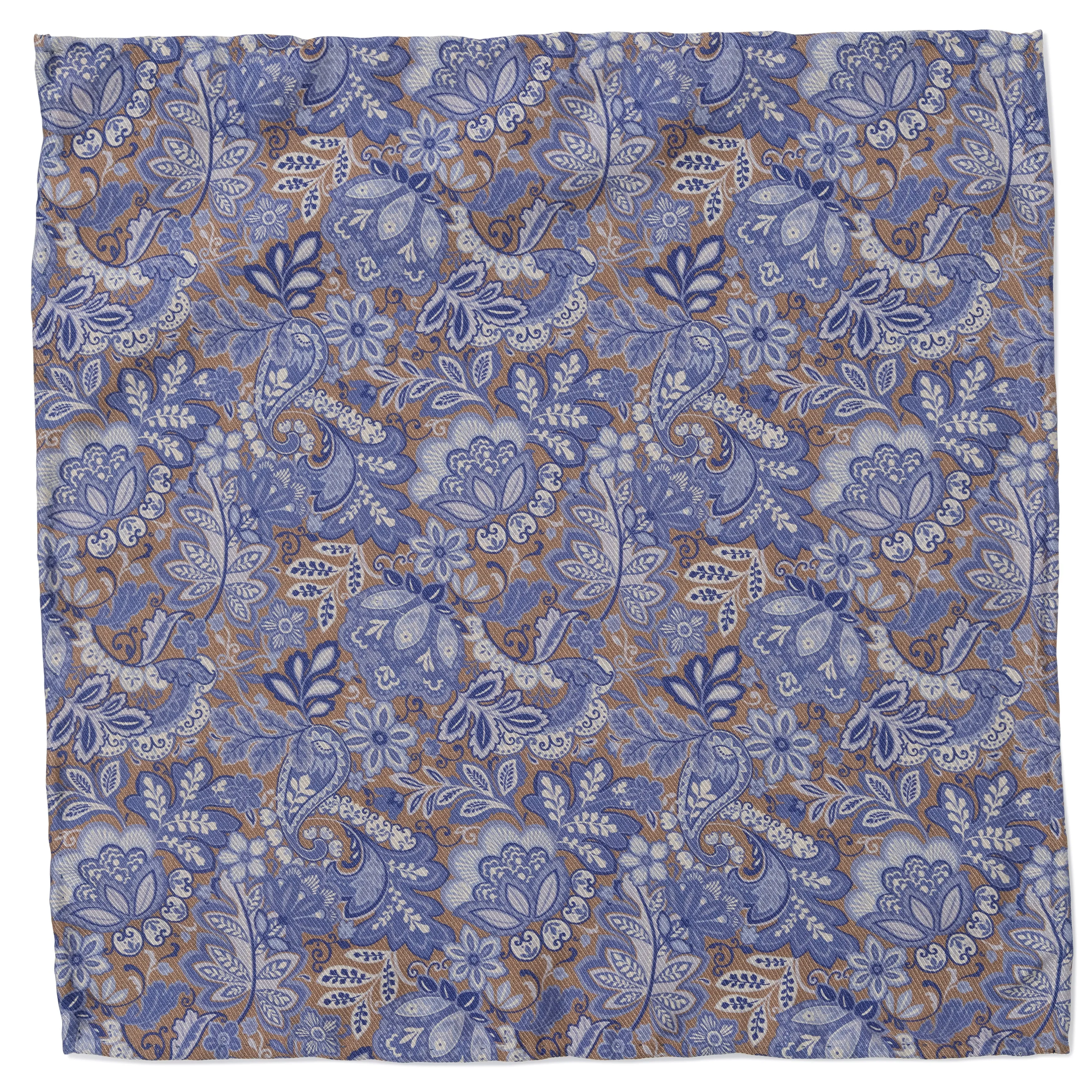 Silk Paisley/Medallion Double Face Pocket Square