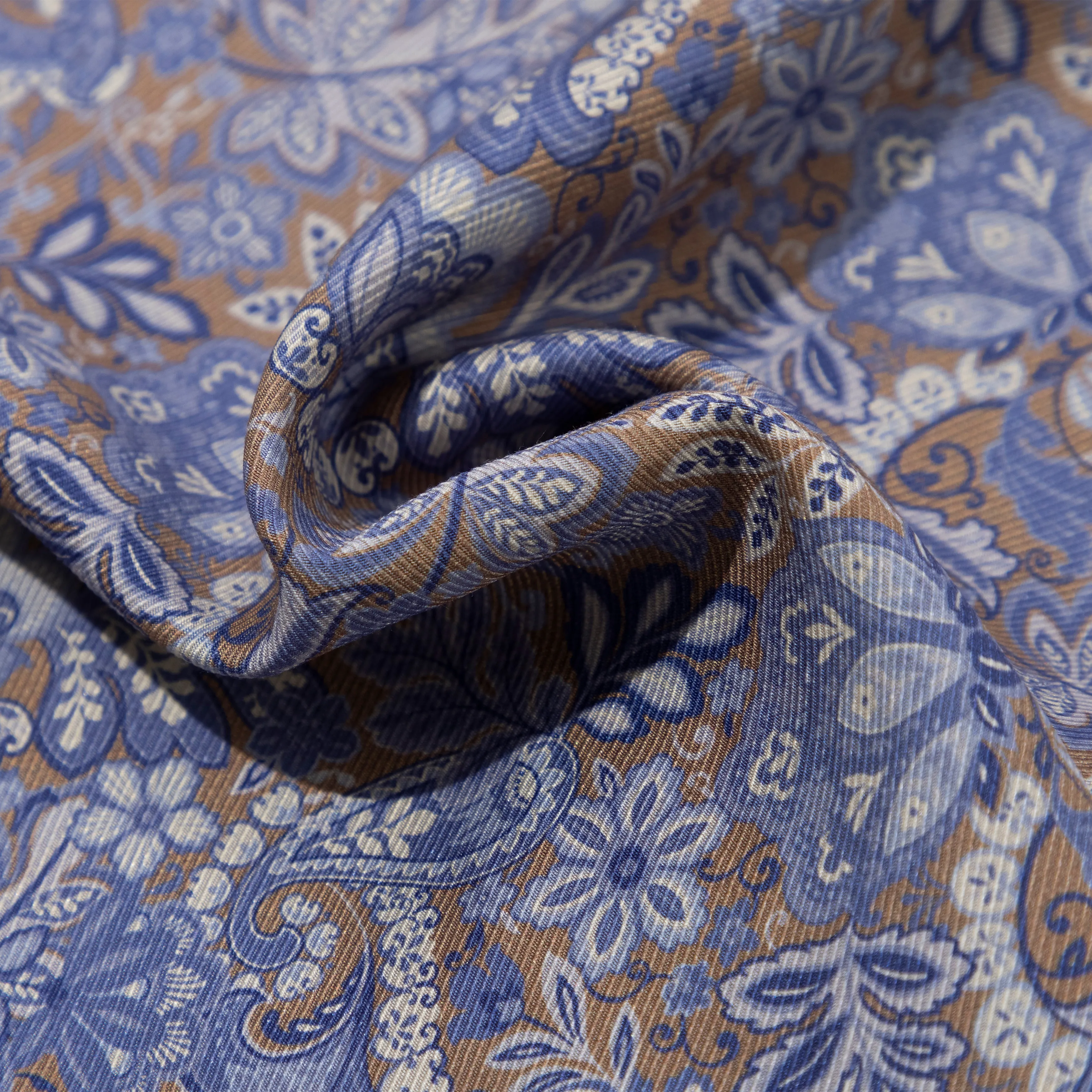 Silk Paisley/Medallion Double Face Pocket Square