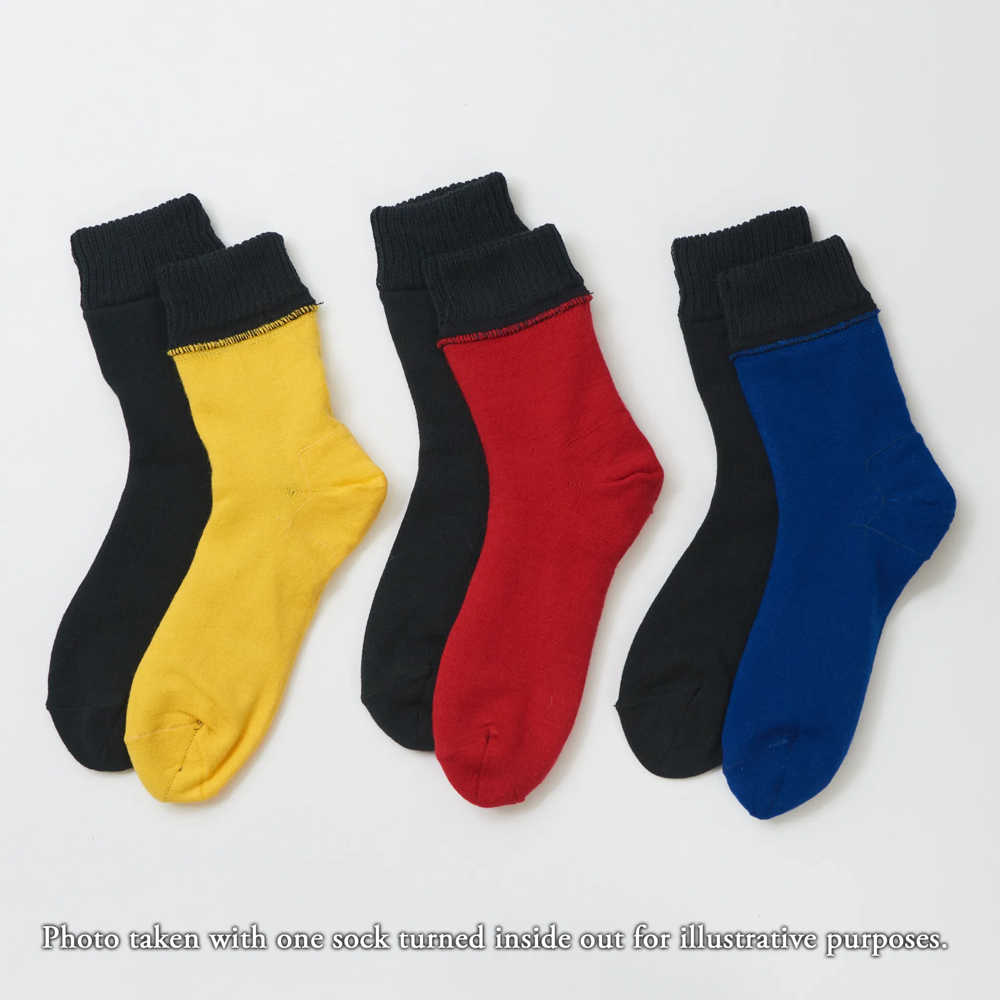 Smooth-heel socks double-layer wool blend [Feng Shui colors] - 667