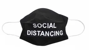 Social Distancing Black Fabric Face Mask (Adult/Child)