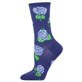 SOCKSMITH WOMENS HYDRANGEAS NAVY (50% OFF FINAL SALE)