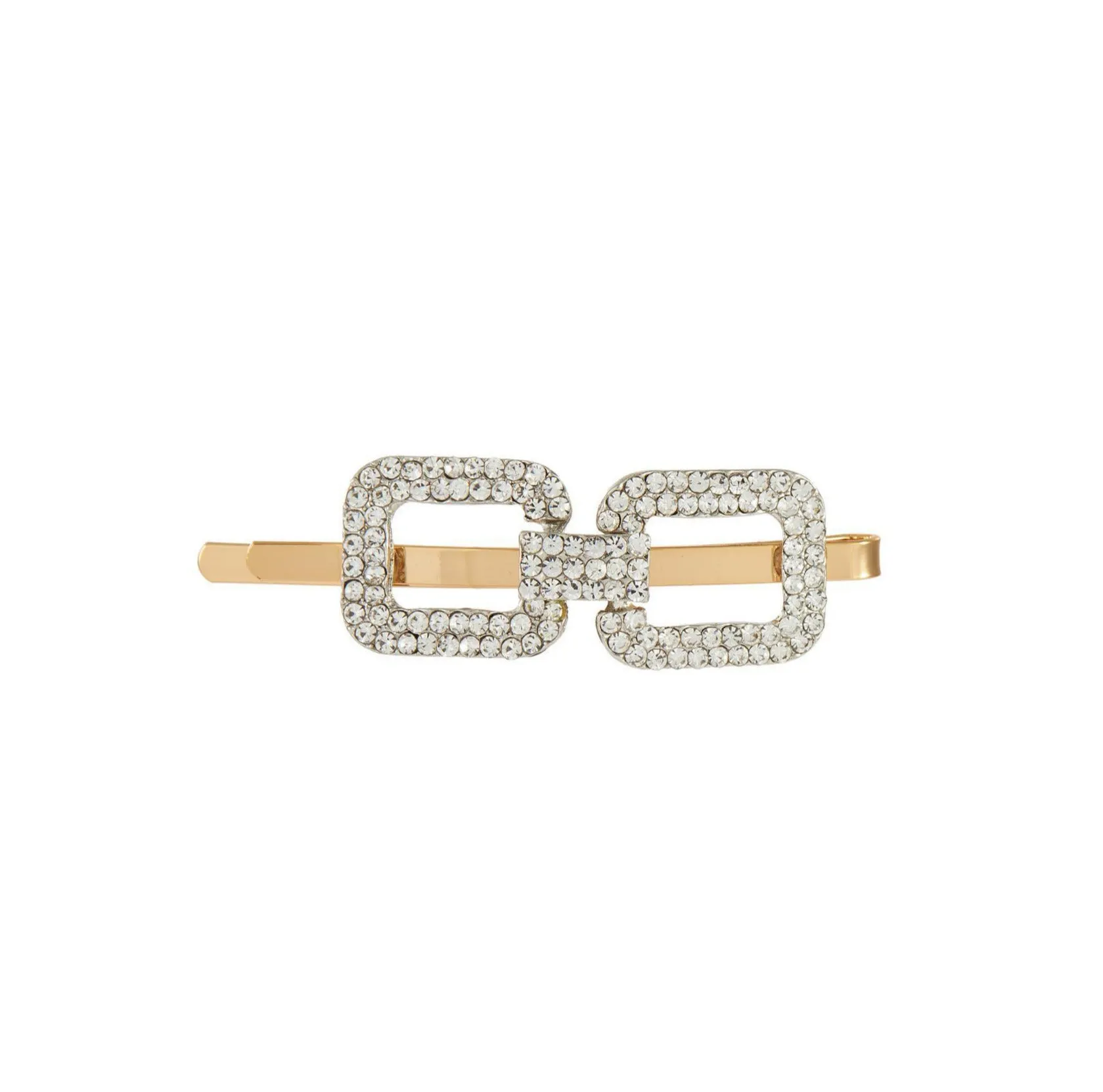 SQUARE CRYSTAL EMBELLISHED HAIR CLIP