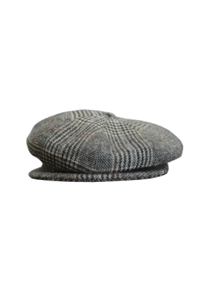 STATUS Black & White Newsboy Cap