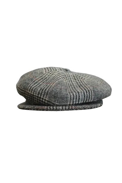 STATUS Black & White Newsboy Cap