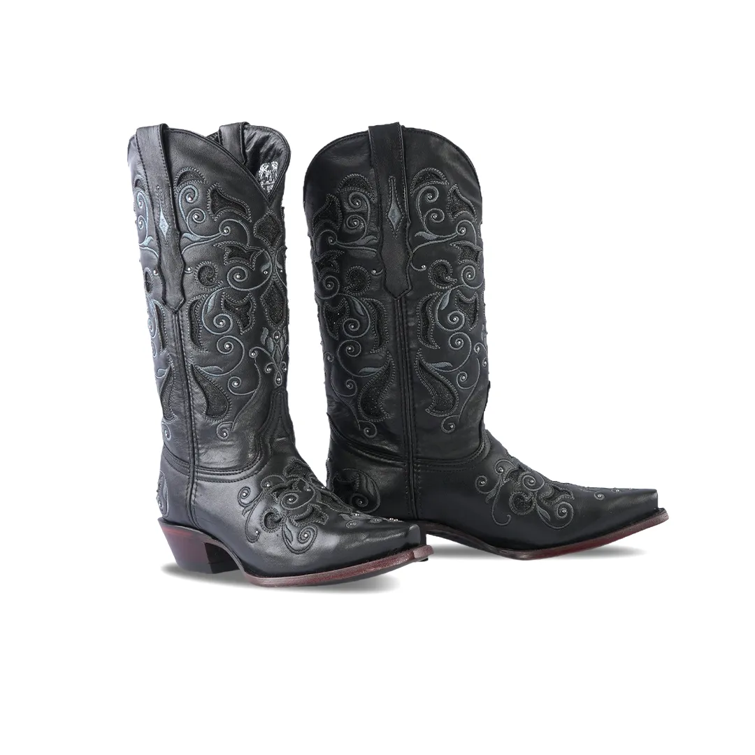 Texas Country Womens Western Boot Liga Black E345