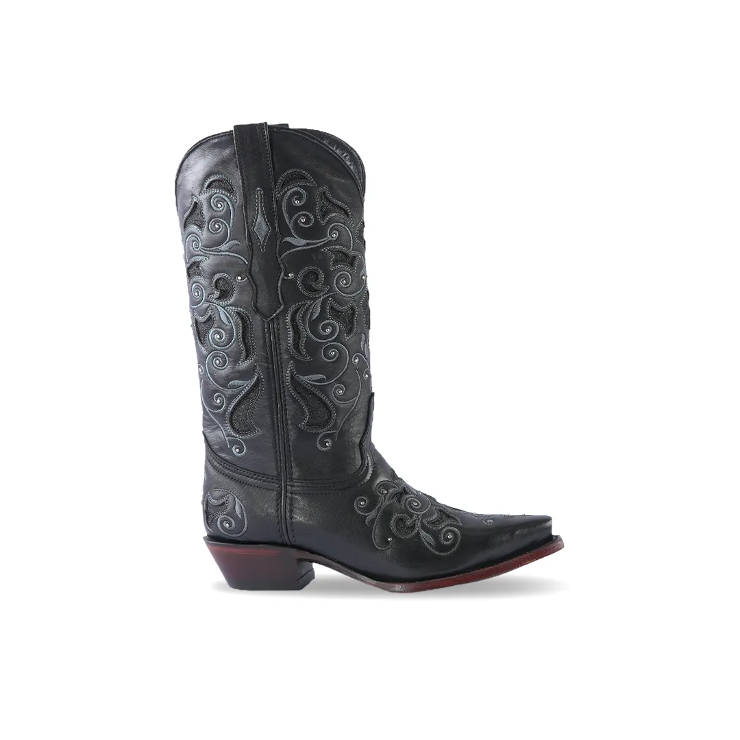 Texas Country Womens Western Boot Liga Black E345