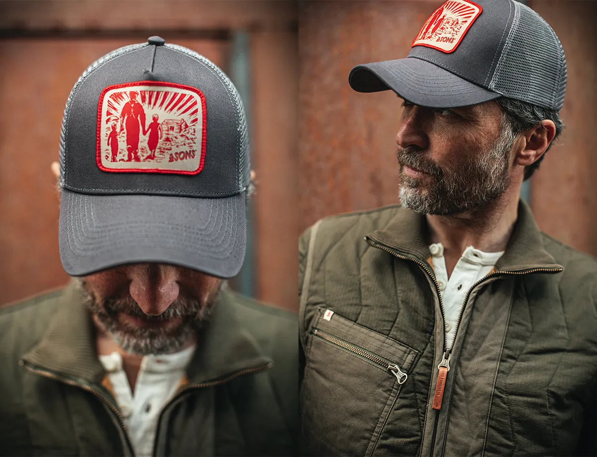 Trucker Badge Cap Grey