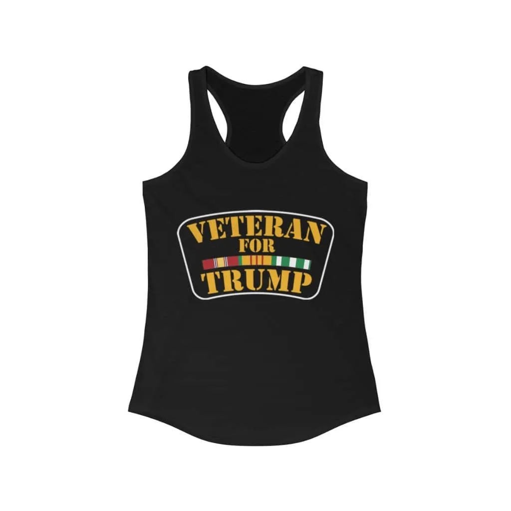 Veteran for Trump Ladies Ideal Racerback Tank