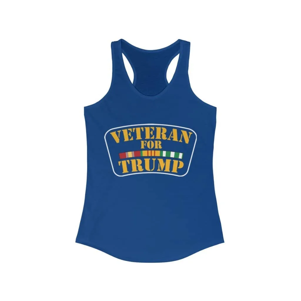 Veteran for Trump Ladies Ideal Racerback Tank