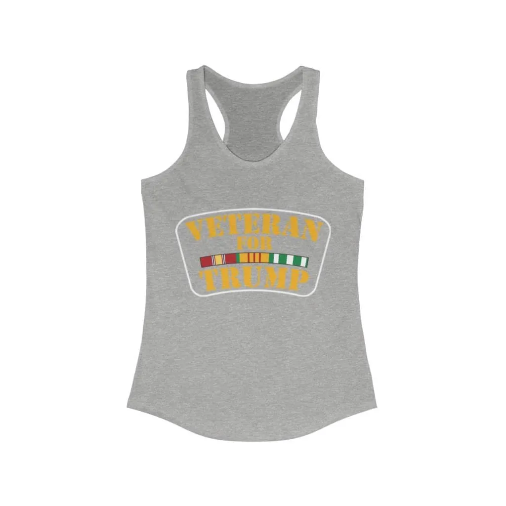 Veteran for Trump Ladies Ideal Racerback Tank