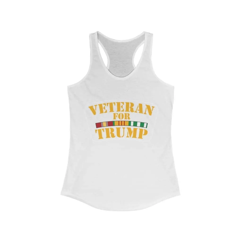 Veteran for Trump Ladies Ideal Racerback Tank