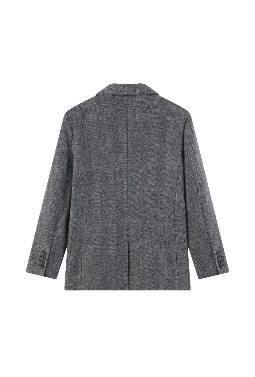 Vito Wool Blazer - Cool Grey