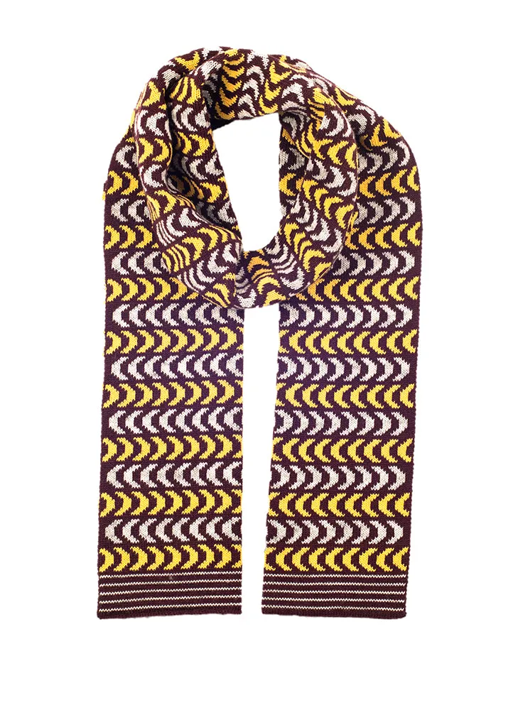 Women's Chevron Pattern Knitted Scarf