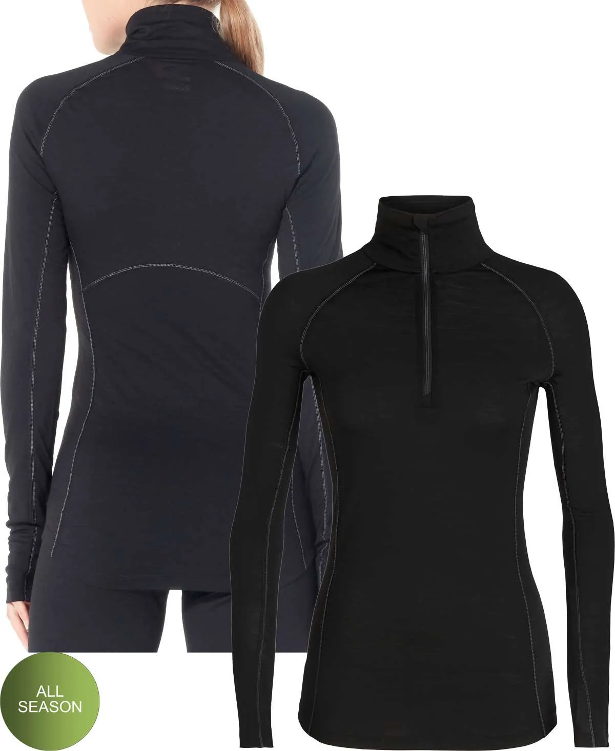 Women's Icebreaker BodyfitZONE 150GSM Long Sleeve Half Zip {IC-104332}