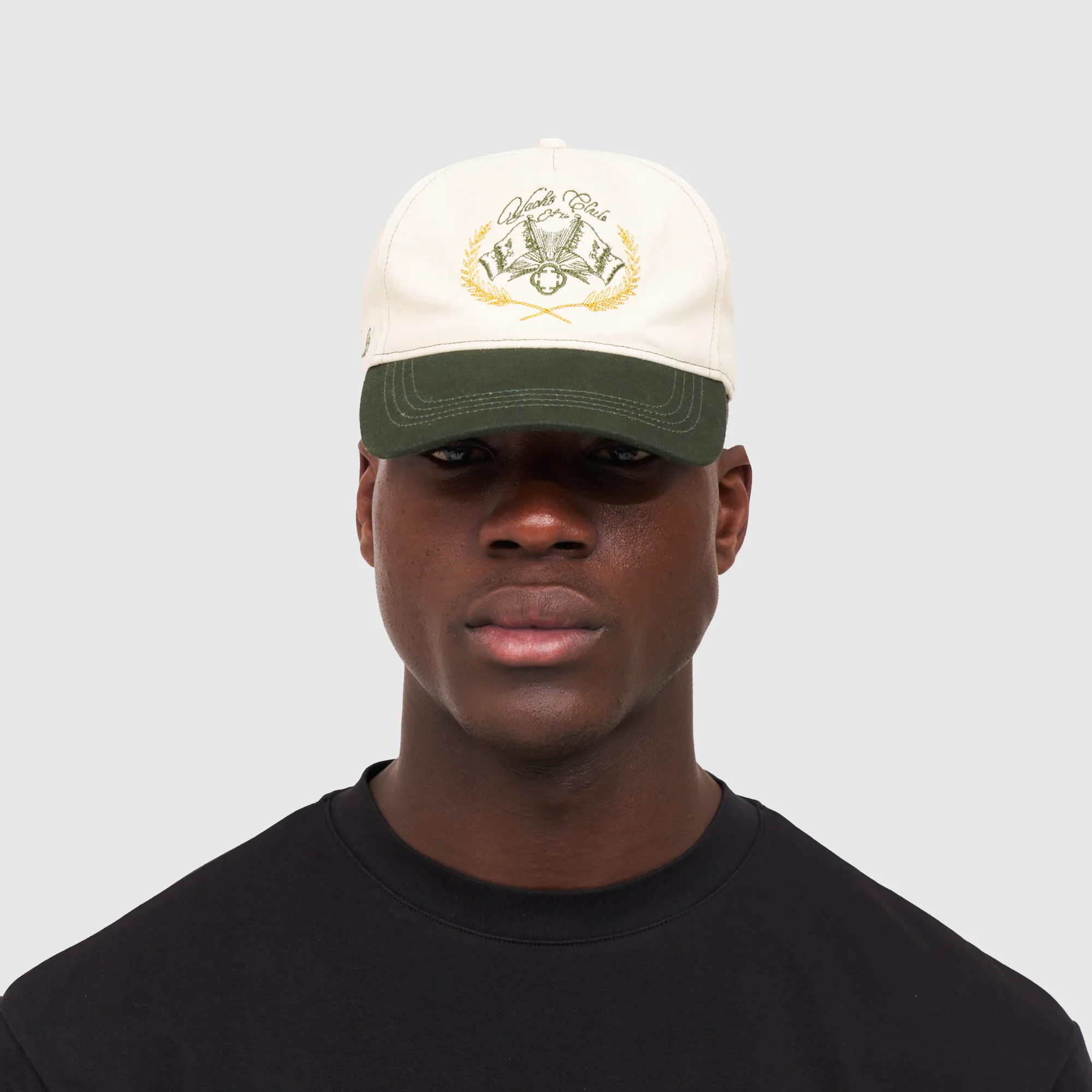 Yacht Club Cap (Cream/Green)